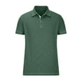 thumbnail image 3 of Chemises pour Hommes, Chemise Blouse à Manches Courtes pour Hommes à Col Rabattu, 3 of 7