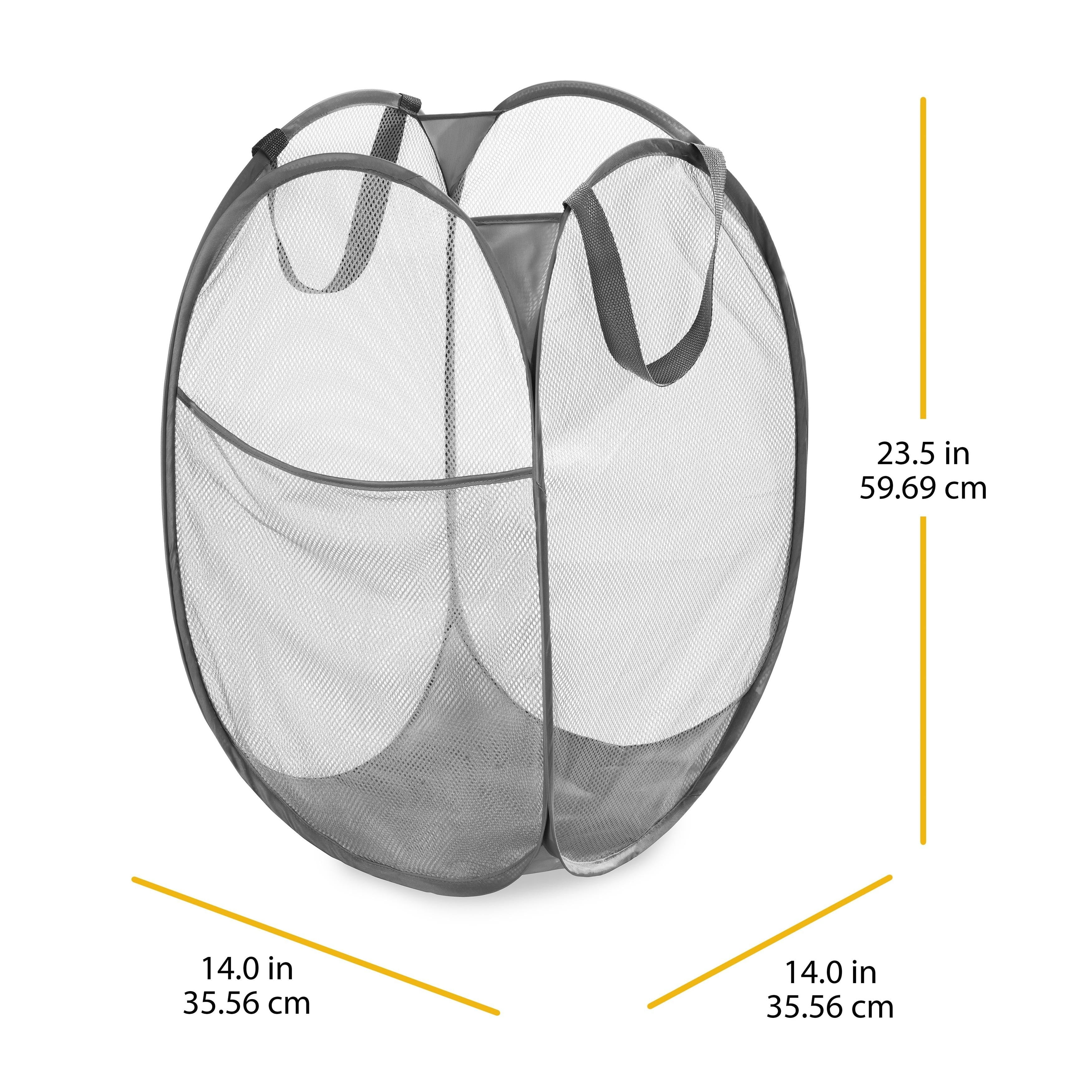 Whitmor Pop & Fold Laundry Hamper - Savvy Gray