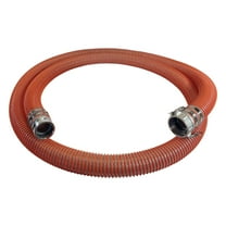 Gloxco 3" Heavy Duty PVC Suction Hose Assembly, Orange/Clear, Male Camlock x Female Camlock, 100 PSI, 20' Length