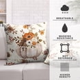 thumbnail image 3 of Boho Pillow Covers 18x18, Burnt Orange Yellow Ethnic Design Outdoor Decorative Throw Pillows for Couch, Fall Carpet Pattern Decor Cushion Cover 2 Pcs Farmhouse Linen Pillowcase for Bed Car Safa, 3 of 5