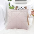 thumbnail image 2 of PiccoCasa 1 Pcs Velvet Throw Pillow Cover Cushion Cases Lavender Blush 18"x18", 2 of 8