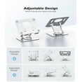 thumbnail image 5 of Tablet Stand for Desk, KEXIN Aluminum Adjustable Universal Tablet Holder - Compatible with iPad, 360°Swivel Base, Silver, 5 of 8