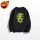 thumbnail image 3 of Ropa masculina Hip Hop Sudadera gráfica negra para hombre Jersey sin capucha Top suelto de invierno de una pieza Nuevo en estética S Diseñador, 3 of 5