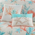 thumbnail image 4 of GDF Studio 7-Piece Cotton Sateen Coastal Comforter Set with Shell Print, King Size, Coral, 4 of 11