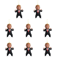 thumbnail image 1 of Patriótico Donald Trump 2024 Adorno Navideño Acrílico Dibujos Animados (B), 1 of 4