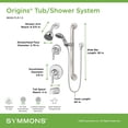 thumbnail image 3 of Origins 2-Handle Tub and Shower Faucet with Hand Shower, 1.5 gpm, 3 of 7