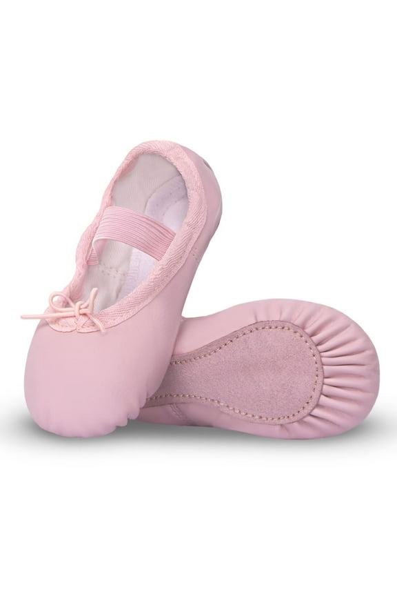 Ballet Shoes with Single-piece Leather Sole for Girls Toddlers