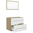 thumbnail image 3 of 23" Bathroom Furniture Set with Mirror - White and Sonoma Oak, 3 of 3