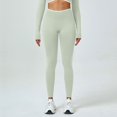 thumbnail image 2 of Audhol Yoga Leggings for Women High Waisted Leggings for Women Soft Gym Athletic Pants Workout Leggings for Women 4 Way Stretch Gym Leggings for Women Light Green M, 2 of 4