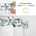 thumbnail image 2 of Eucalyptus Leaves No Hooks Shower Curtain with Snap-in Liner Sage Green Shower Curtains for Bathroom, Waterproof, Easy Install, Washable 72"x78", 2 of 9