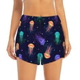 thumbnail image 2 of Sigee Sea Jellyfish for Women's Athletic Shorts High Waisted Running Shorts Pocket Sporty Short Gym Elastic Workout ShortsXX-Large, 2 of 9