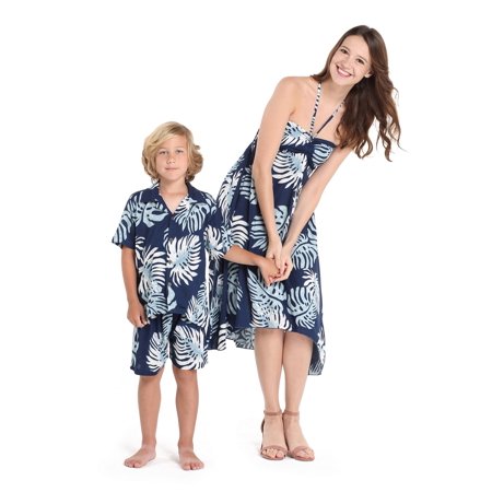 Hawaii Hangover Matching Mother Son Hawaiian Luau Outfit Dress