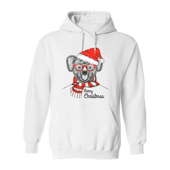 Christmas Hipster Fashion Koala Hoodie Women -Image by Shutterstock, Female x-Large