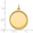 thumbnail image 3 of 14k Yellow Gold Solid Plain .027 Gauge Engravable Round Disc Charm Pendant, 3 of 7