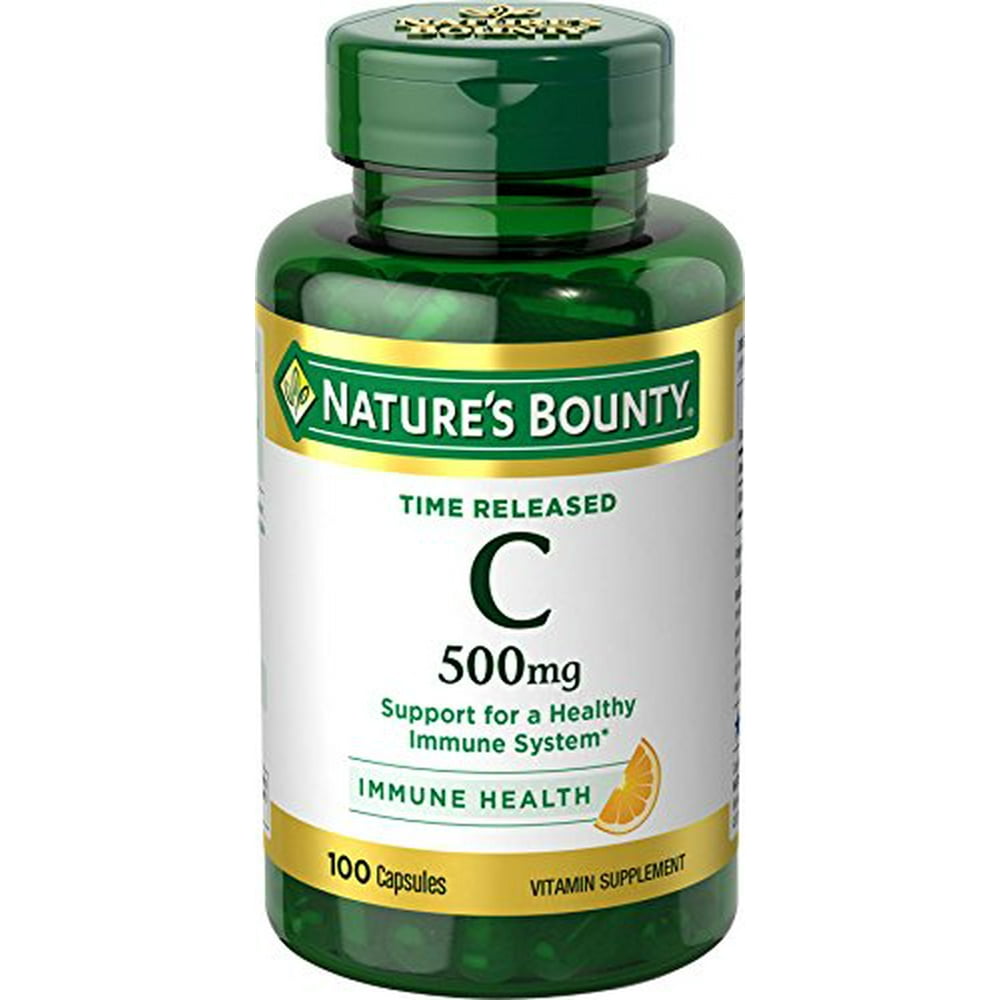2 Pack Nature's Bounty Vitamin C 500 mg, 100 Time Release Cap sules