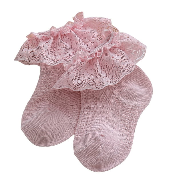 Calcetines de Bebé para Niña, Suaves Calcetines Elásticos y Ligeros de Encaje para el Día a Día Casual