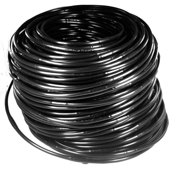 500' ft Drip Irrigation Line 1/4" Tubing Roll, 6" Emitter Spacing .52 GPH, Color Black (.170 ID x 240 OD) - Will Work from Gravity Feed (500' Foot Roll)