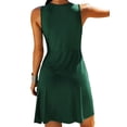 thumbnail image 5 of Sleeveless V-Neck Cross Knot Slim Fit A-Line Casual Dress, 5 of 5