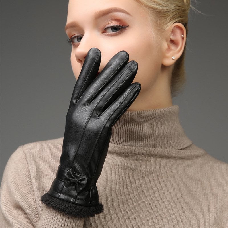 Leather gloves with texting fingers deals