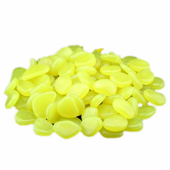 Pcs, 50 Glow in Dark Pebbles Stone Home Garden Walkway Aquarium Fish Tank Valentine, Moss Wall, Stepping Stones for Garden Walkway Beach, Step Stones for Garden Walkway, 1 X 50Pcs Glowing Stones