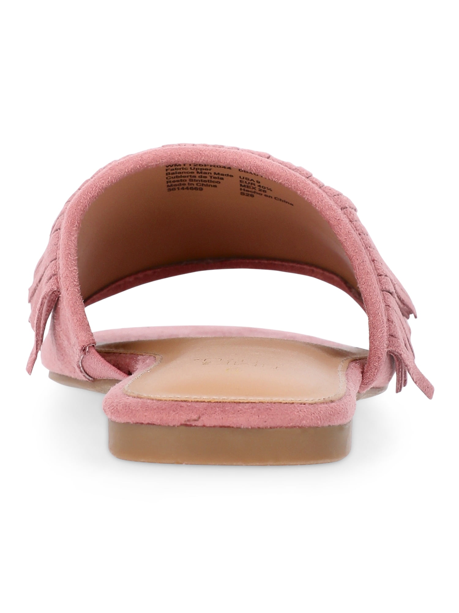 Time and Tru Women's Fringe Slide Sandals