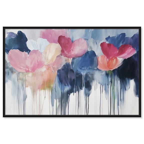 Art Remedy Floral Abstracts Canvas, 15" x 10", Black Frame, Petal Tears III