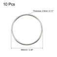thumbnail image 2 of 60mm OD Metal O Ring Iron Electroplated Silver Tone 10 Pack, 2 of 5