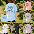 thumbnail image 2 of Girls T Shirts Short Sleeve Round Neck Basic Cute Print Tees Back To School Clothes Casual Preppy School Uniform Tops,Black,10-11 Years, 2 of 7