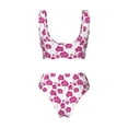 thumbnail image 6 of Rocae Orchids Flowers for Bikini Set for Women Two Piece Sexy High Swimsuits Split Crossover Bikini XX-Large, 6 of 9