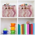 thumbnail image 6 of Yayeee 2 Pack Canvas Storage Basket with Handles for Shelves Fabric Bins Closet Organizer, Soft Brown Pattern, 6 of 8