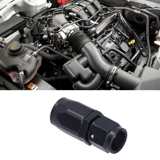 Accesorio De Combustible, Adaptador De Extremo De Manguera Negro Ligero Universal De Aluminio 6AN Para Línea De Aire De Agua Y Fluido De Gas