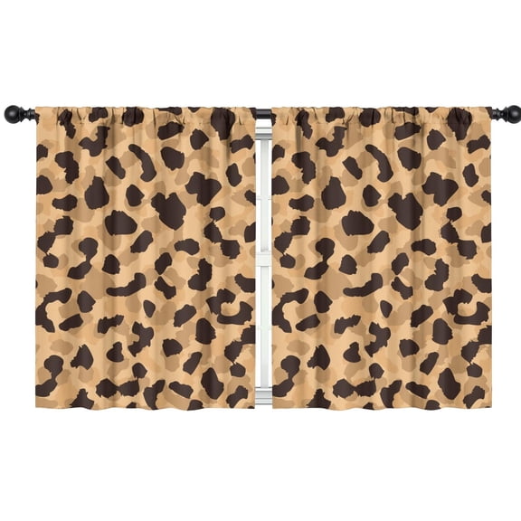 Blackout Kids Curtains,Leopard Print Childrens Insulated Curtains Set Of 2,Bedroom Essentials,Toddler Room Decor 42"x54"(106x137cm)