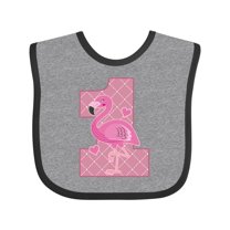 Inktastic First Birthday Flamingo 1 Year Old Girl Girls Baby Bib