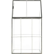 DEco Glass Geometric DIY Terrarium for Succulent & Air Plant- Hinged Roof Shaped for Indoor Gardening Decor- Create your own Flower, Fern, Moss Centerpiece (Large 5x6x11)