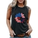 thumbnail image 1 of Chaleco estampado para mujer del Día de la Independencia, blusa de verano para niñas adultas Pompotops  FGAJ13669, 1 of 5