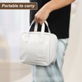 thumbnail image 7 of Unique Bargains Handhold Cosmetic Bag Portable Makeup Bag Large Capacity Makeup Pouch Storage Bag White with Handle, 7 of 7
