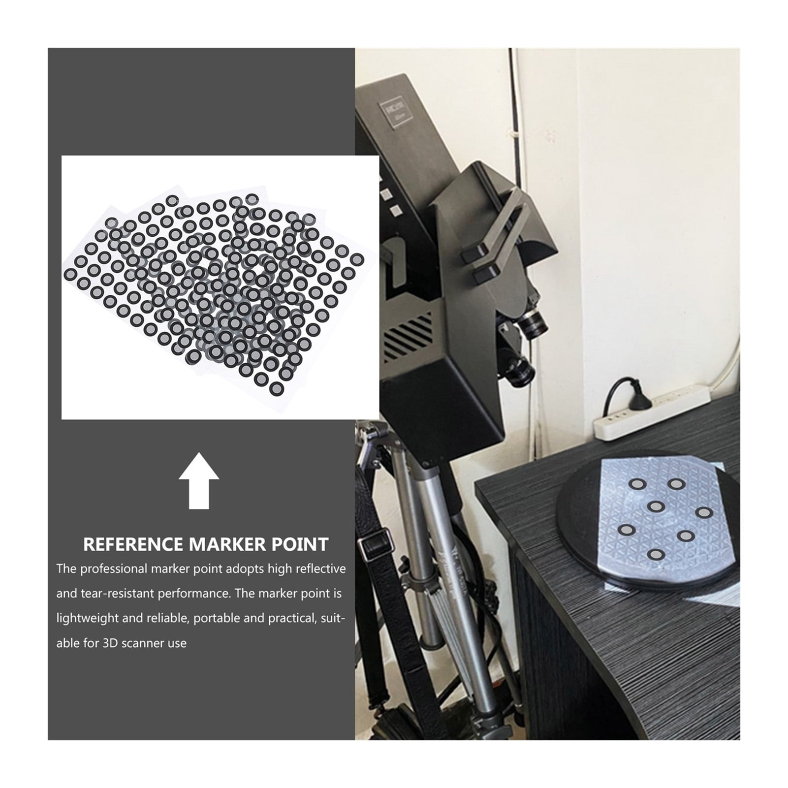 5 Sheets Positioning Targets For 3D Scaner,Reference Point Diffuse Reflection Markers For 3D Scanner ,Accurate Tracking Dots