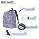 thumbnail image 3 of Disketp winter Dachshund print Canvas Backpack Lightweight Travel Daypack Student Rucksack Laptop Backpack-, 3 of 5