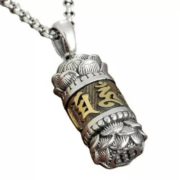 K-KED Men's Buddhist Mantra Necklace Pendant Lucky Gift Delicate Jewelry Wholesale-default