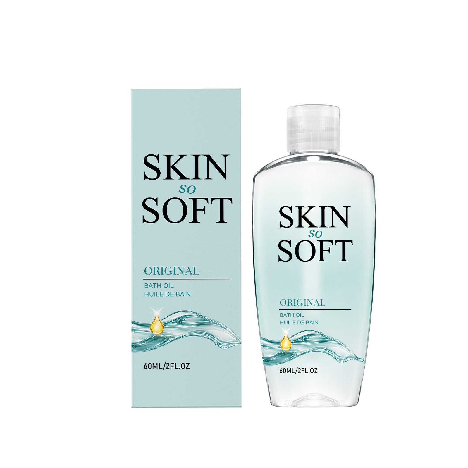 Gentle Bath Oil, Softening Body Oil with Jojoba & Rosemary
