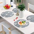 thumbnail image 6 of GZHJMY Christmas Snowman Round Placemats Set of 6, Non-Slip PVC Table Mats Washable Heat Resistant Place Mats for Kitchen Dining Table Christmas Home Decor, 15.4 Inch Table Mat, 6 of 7