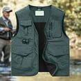 thumbnail image 2 of Men's Lightweight Casual Outdoor Travel Work Vest Jacket with Multiple Pockets for Spring Summer Fall, 2 of 4