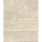 Advantage Lanier Neutral Stone Plank Unpasted Vinyl On Non Woven Wallpaper, 21-in by 33-ft, 57.8 sq. ft.