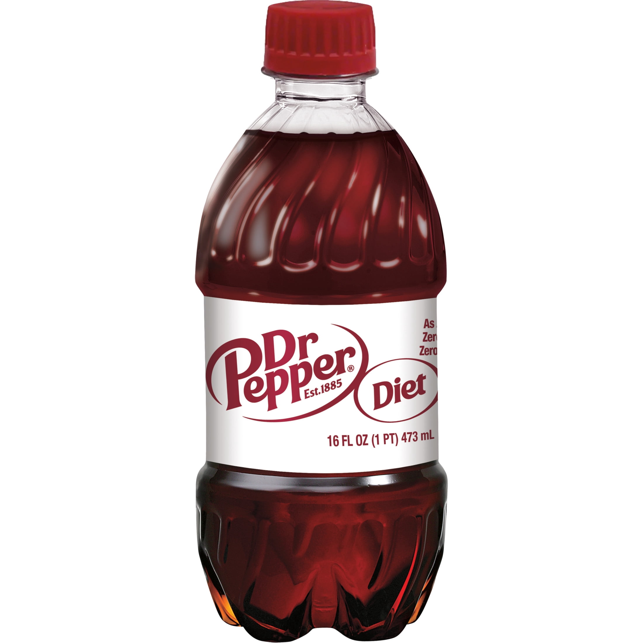 Diet Dr Pepper Soda Pop, 16 fl oz, 12 Pack Bottles