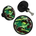 thumbnail image 2 of 4 Pcs Dinosaur Knobs for Kitchen Cabinet Cupboard Dresser Bookcase Drawer Pulls Handles Round Home Decor, 2 of 5