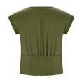 thumbnail image 4 of Camisetas para las Mujeres de Ajuste Suelto Casual Sólido V-Cuello Blusa, Moda Manga Corta Cuello Redondo Top para el Hogar Y el Uso Diario, Tela Suave, 4 of 8