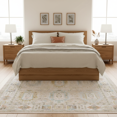 thumbnail image 4 of Oriental Weavers Cavett Area Rug - CAV04 - 6'7" x 9'6" - in Beige/ Blue - Vintage Inspired, Stain Resistant, Family and Pet Friendly , Dining, Living Room Rug, 4 of 5