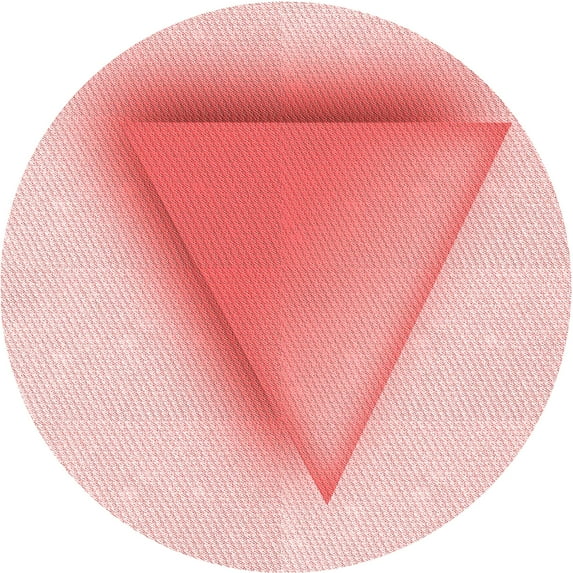 Ahgly Company Indoor Round Patterned Pink Area Rugs, 5' Round