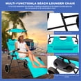thumbnail image 4 of ABORON 2-in-1 Cart Adjustable Canopy Beach Chair with Mesh Basket Mesh Basket, 4 of 8
