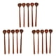 thumbnail image 1 of Cucharas largas de madera, 15 piezas, estilo coreano, 10,9 pulgadas, 100 % madera natural, mango largo, cucharas redondas (estilo coreano), 1 of 8